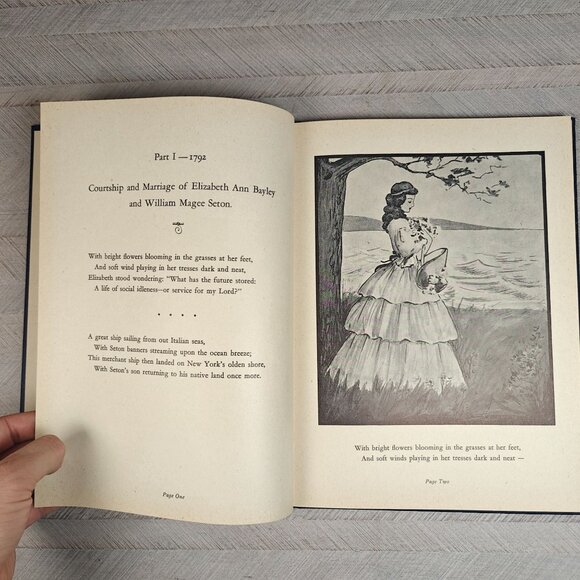 The Seton Ballad Book By Sister M. Fides Glass 1944 Vintage Hardcover - Picture 6 of 10